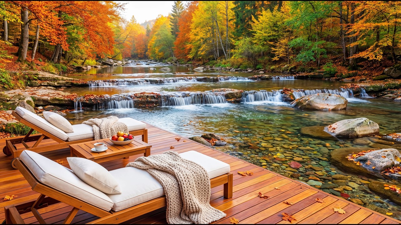 Relaxing Piano with Waterfall & Bird Singing for Healing | 3 Hours Soothing Nature Piano Music