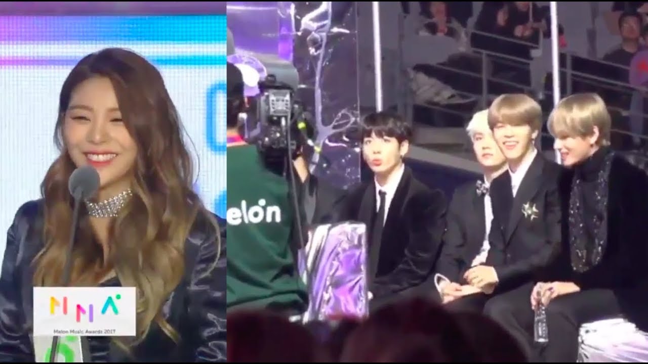 BTS Reaction to Ailee Winning Best OST Award (MMA 2017)