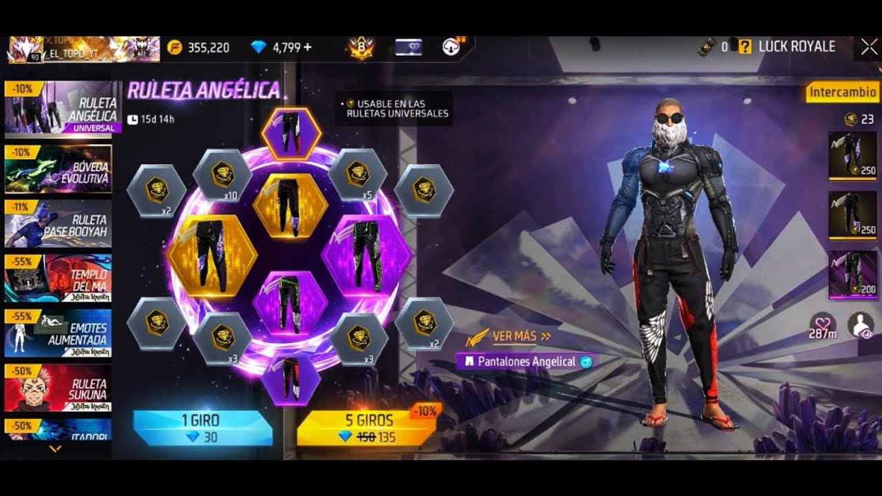 🔴SACANDO LOS PANTALONES ANGELICALESCON 4,799 DIAMANTES ¿SERÁ POSIBLE?😱FREE FIRE