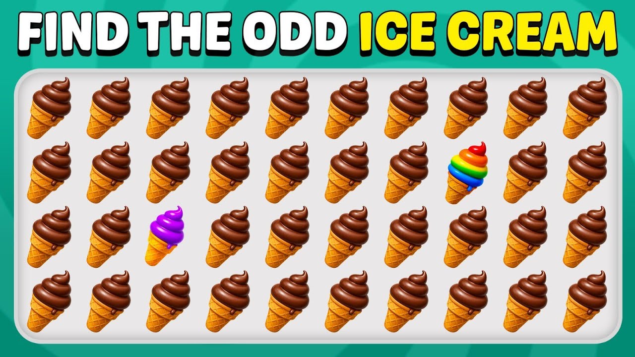 Find the ODD One Out - Summer Edition 🍦🍨❄️| 40 Levels | Easy, Medium, Hard | Piggy Quiz