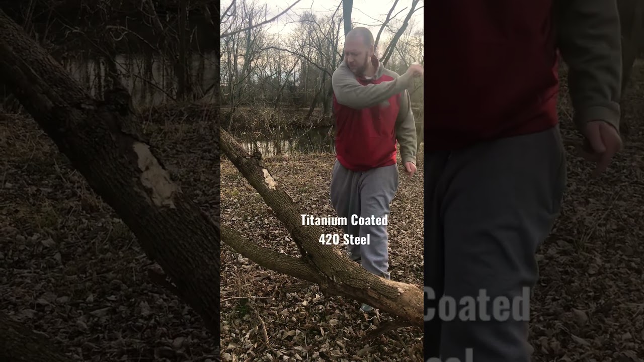 Wood Chopping With Camillus Knives Carnivore X!!! #neverquitquitting