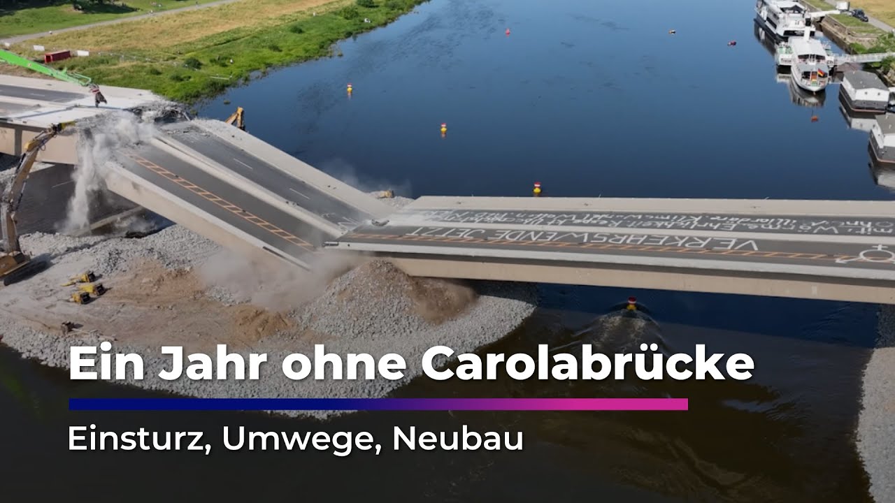 Ein Jahr nach Carolabrücke in Dresden I Sachsen Fernsehen