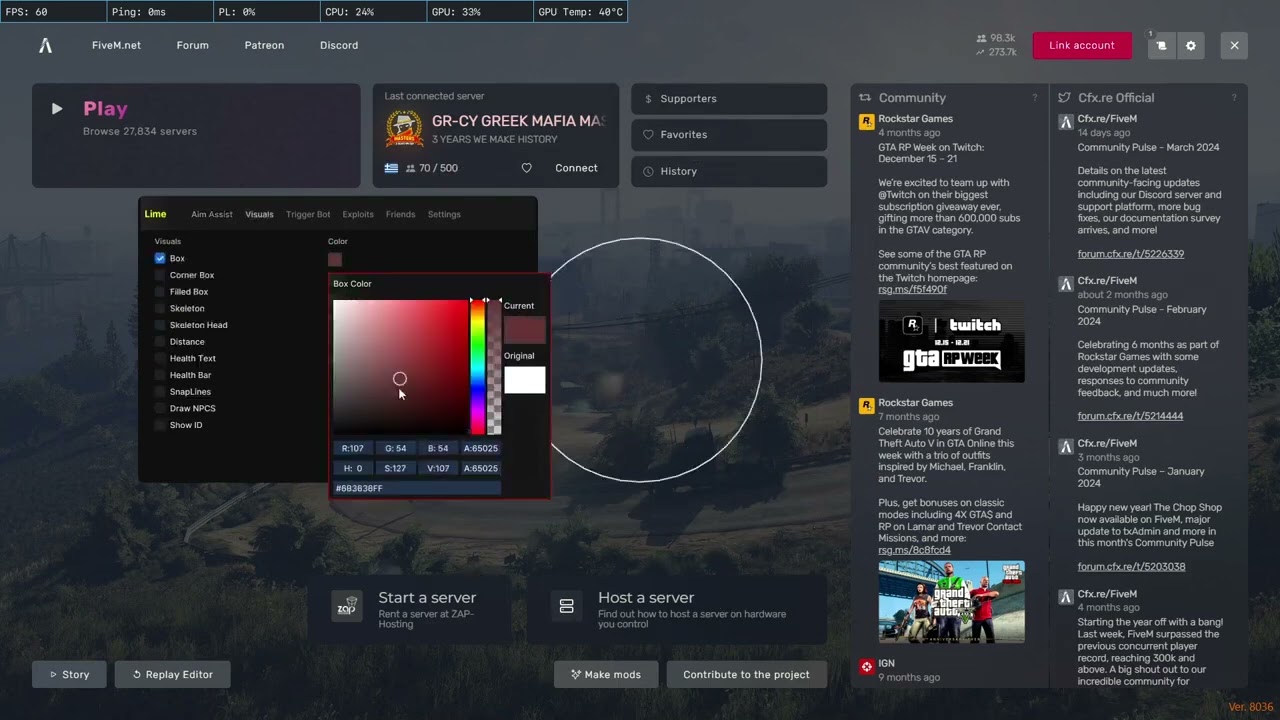 Best free FiveM cheat 2024