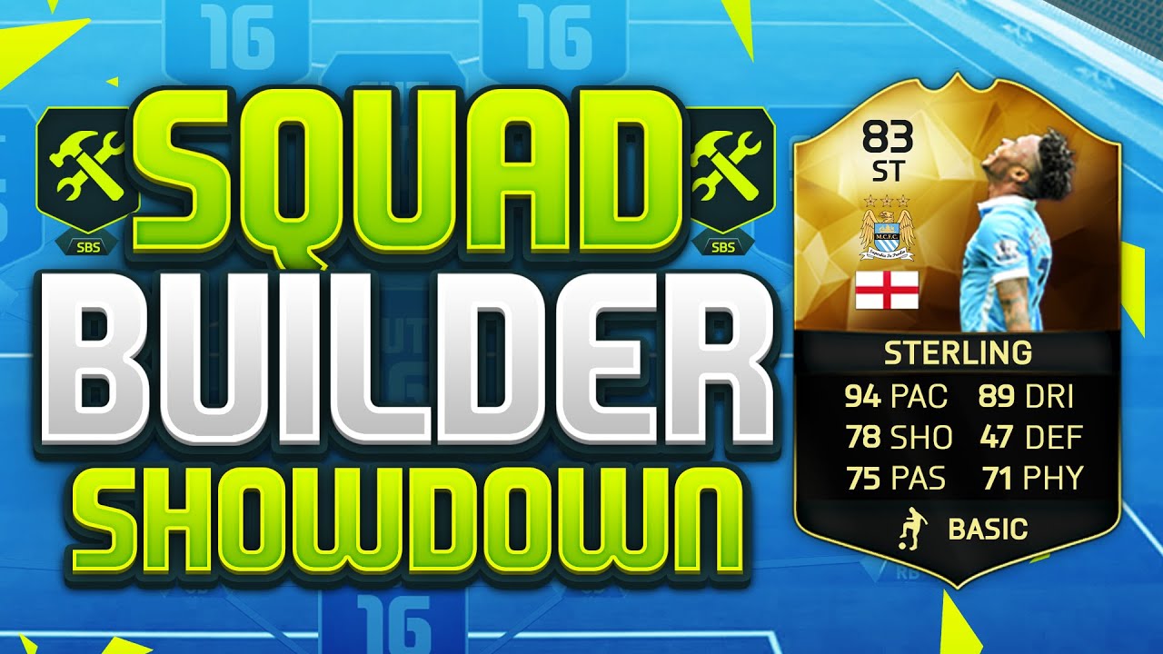 FIFA 16 SQUAD BUILDER SHOWDOWN!!! STRIKER RAHEEM STERLING!!! Inform Sterling Squad Builder Duel