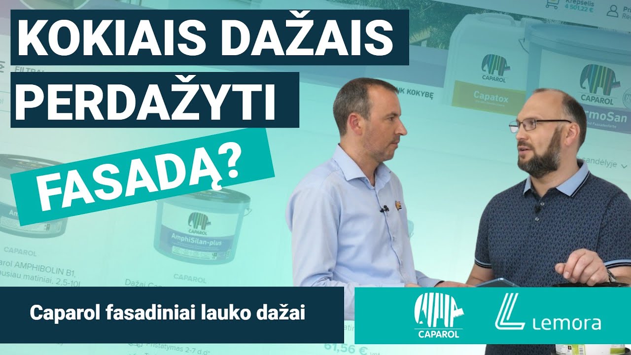 Caparol fasadiniai lauko dažai.  Kokiais dažai perdažyti fasadą?