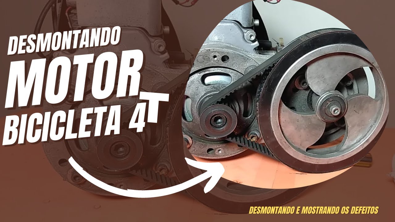 Desmontando motor 4t 49cc bicicleta motorizada