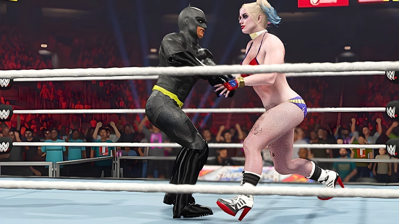 Harley Quinn vs Batman Clash in WWE Intergender Match | WWE 2K23