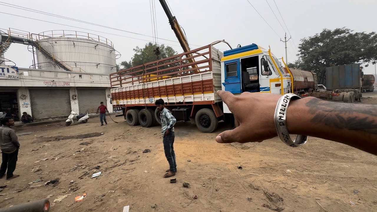 Aaj Subah ajgar Ne Truck ki Badi ko Neeche Gira Diya | Ashok Leyland Truck ka cabin hua Kharab 🥺