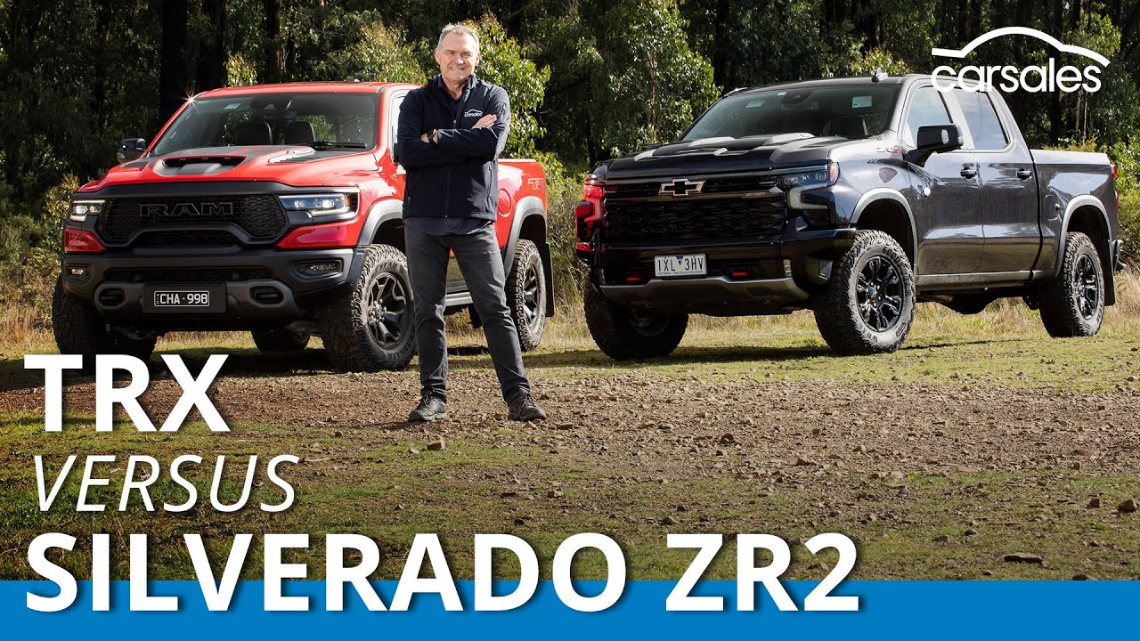 2023 Chevrolet Silverado ZR2 v RAM TRX Comparison | All-American off-road pick-up face-off