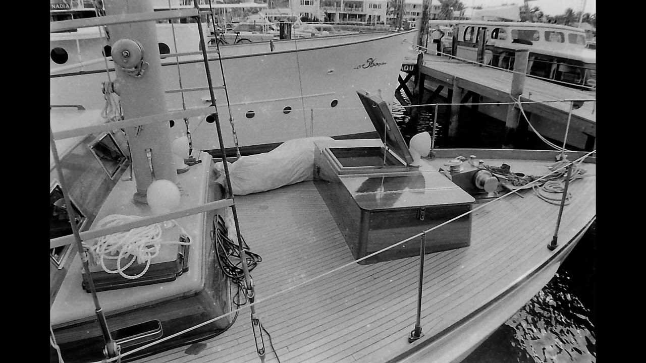 Nassau Yacht Haven Mid 1950's By Bronson Hartley BW negatives