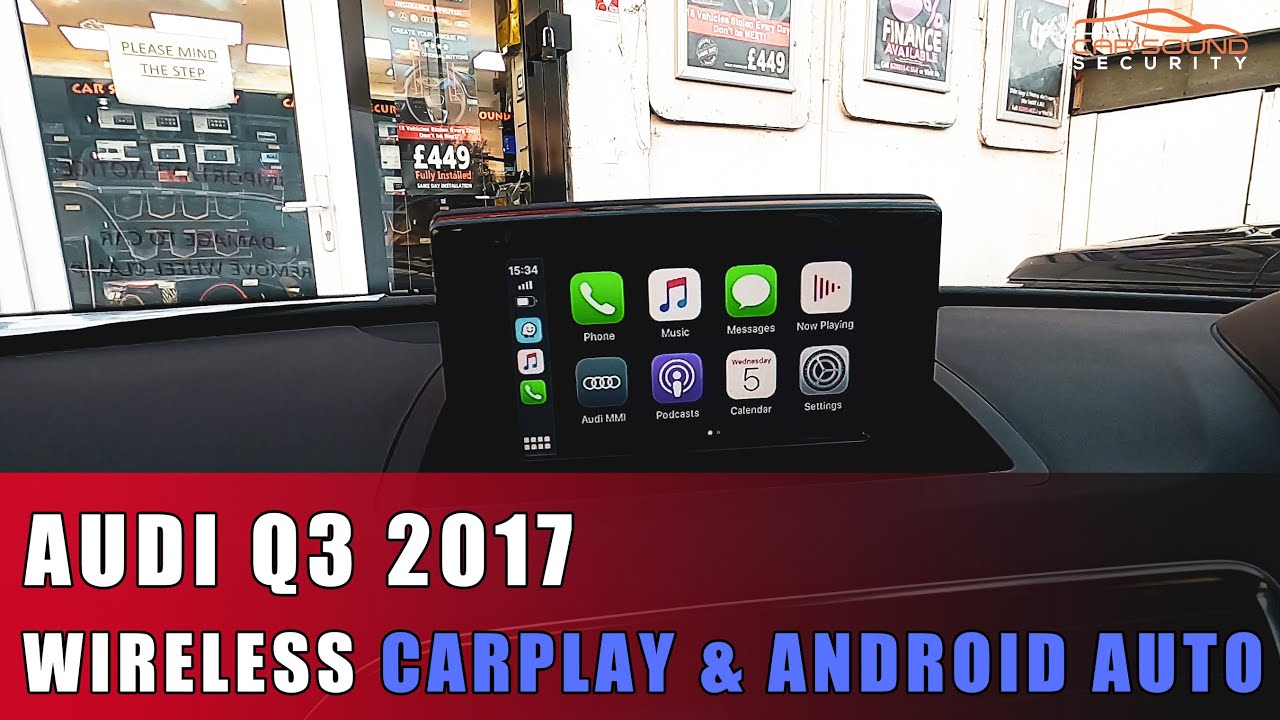 Audi Q3 2017 Factory Style Wireless Carplay & Android Auto on original screen with touch support