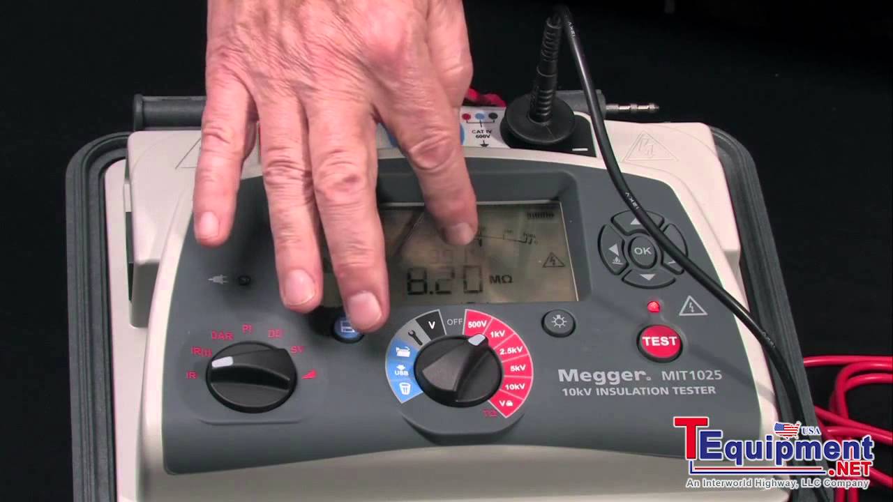 Megger Mit1025 Insulation Resistance Tester Getting Started