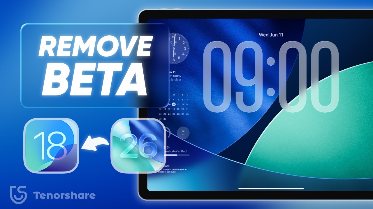 How to Remove & Uninstall iPadOS 26 Beta | Downgrade iPadOS 26 to 18✅