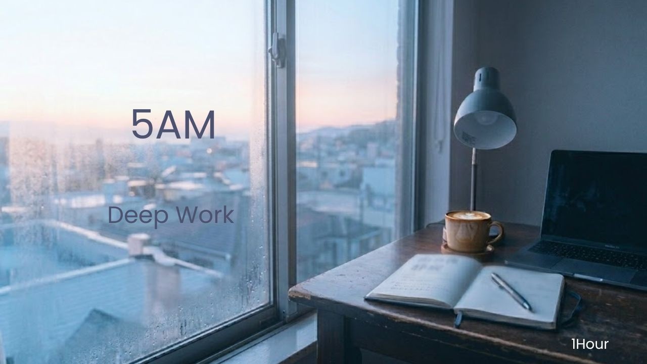 5AM Deep Work – Quiet Morning Jazz with Soft Vocals (1 Hour)