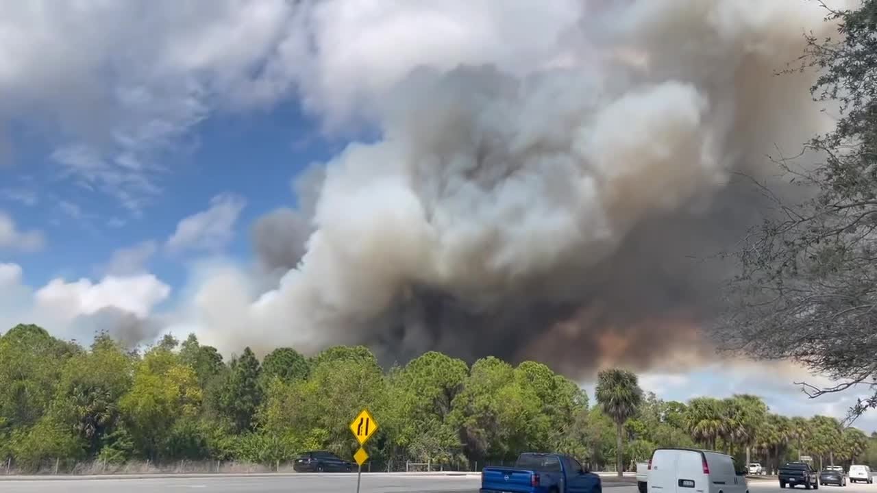 Cape Coral battles 36 acre brush fire
