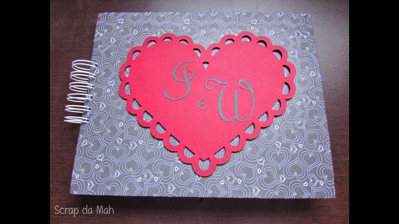 Álbum Scrapbook Romântico para Namorados
