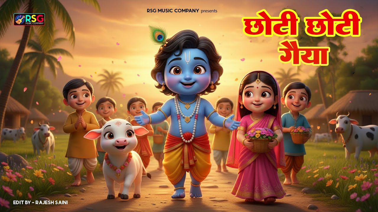 Choti Choti Gaiya, Chote Chote Gwal | छोटी छोटी गैया | #Little Krishna Bhajan - Krishna Bal Leela