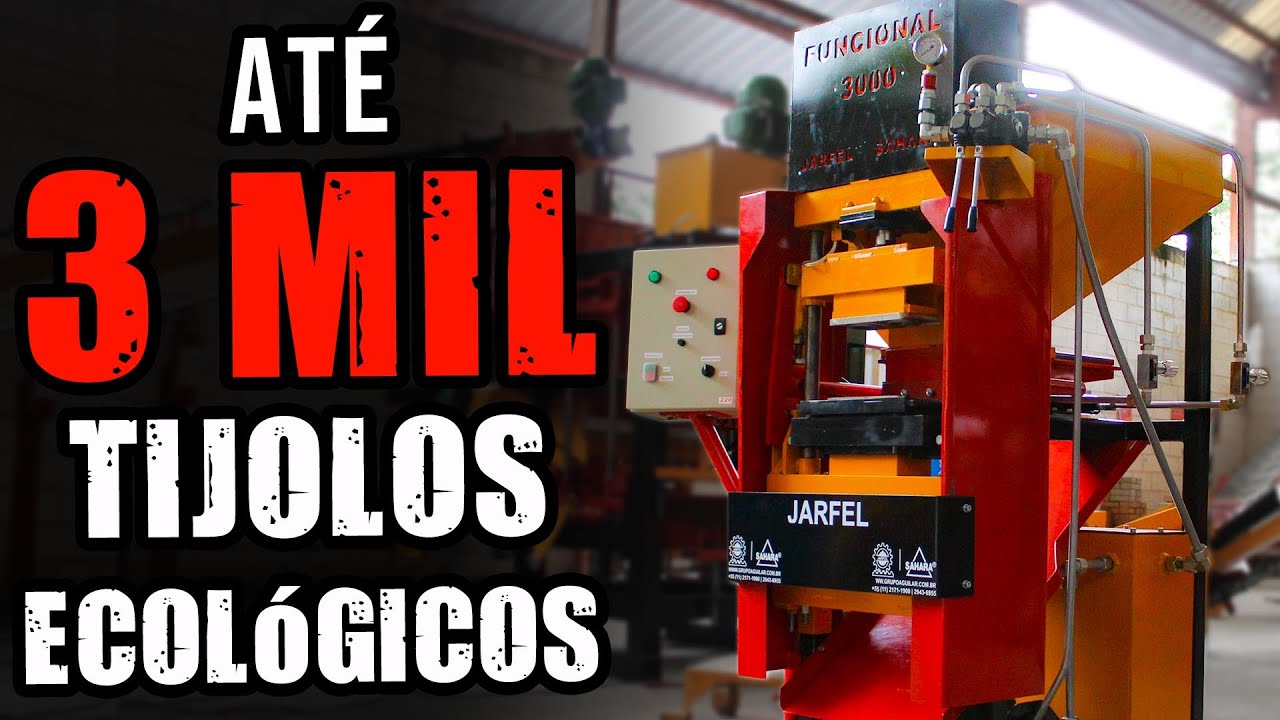 Tijolos Ecológicos em Escala Industrial É LUCRATIVO?? - Máquina Funcional 3000 - Jarfel / Sahara