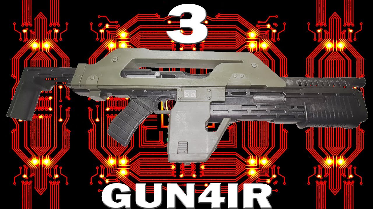 GUN4IR - M41A Pulse Rifle Aliens - 3de3 - Convertir el arma en GUN4IR.