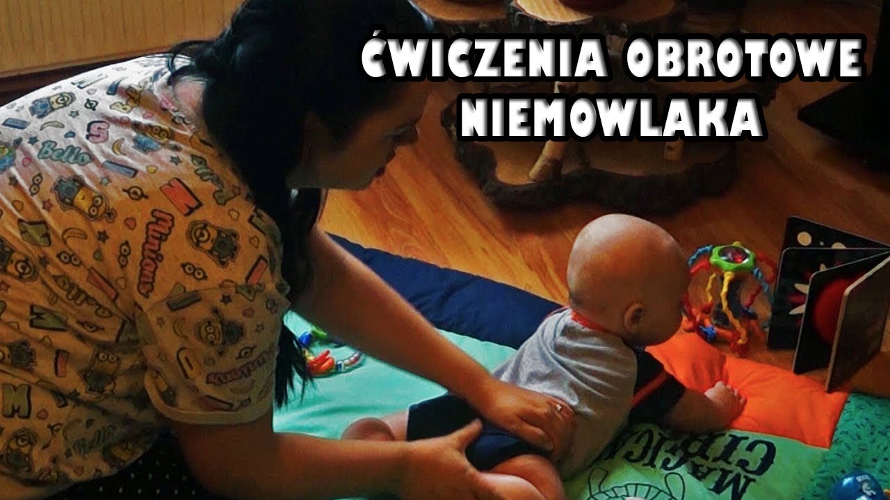 Ćwiczenia obrotowe niemowlaka - 5 miesięczny Dominik - wzmożone napięcie mięśniowe - propozycje  :)