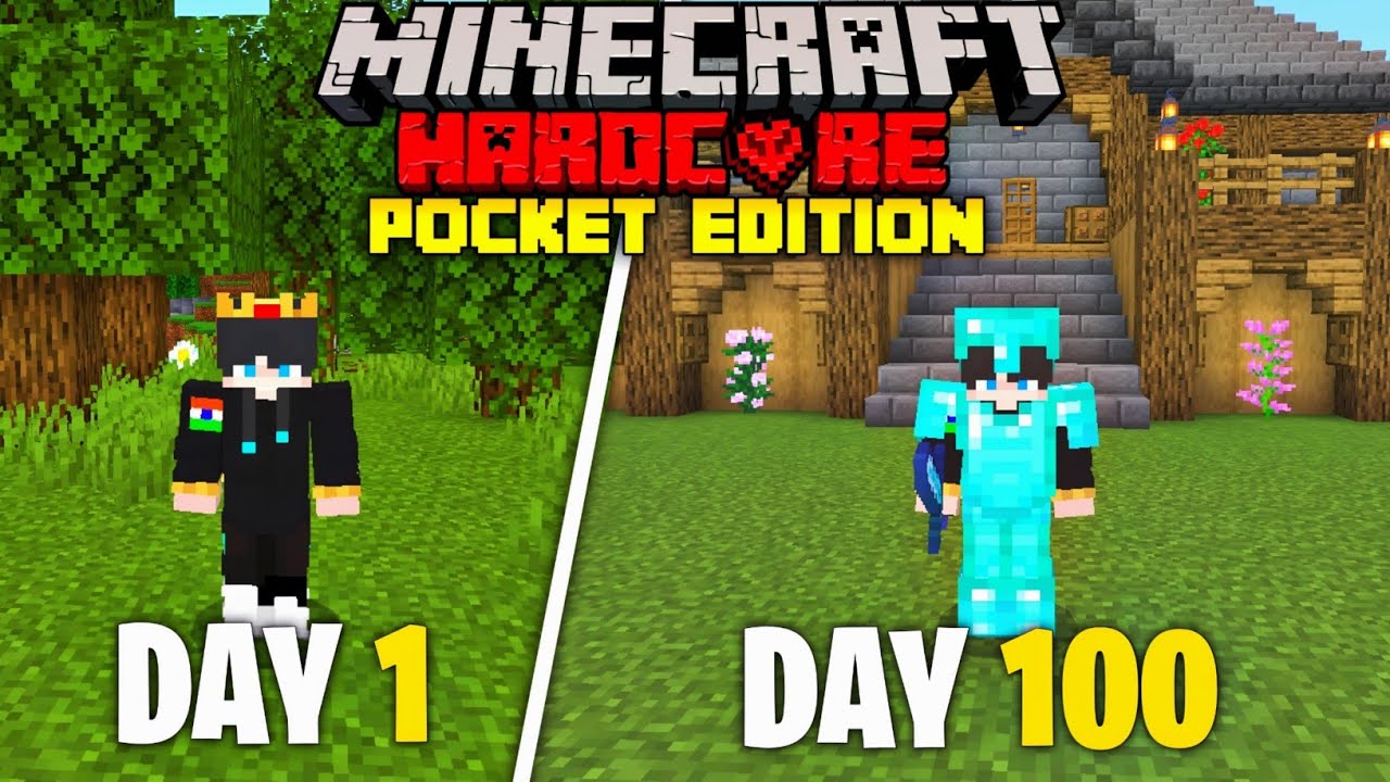 I Survived 100 days in Minecraft Pocket Edition [Hindi]