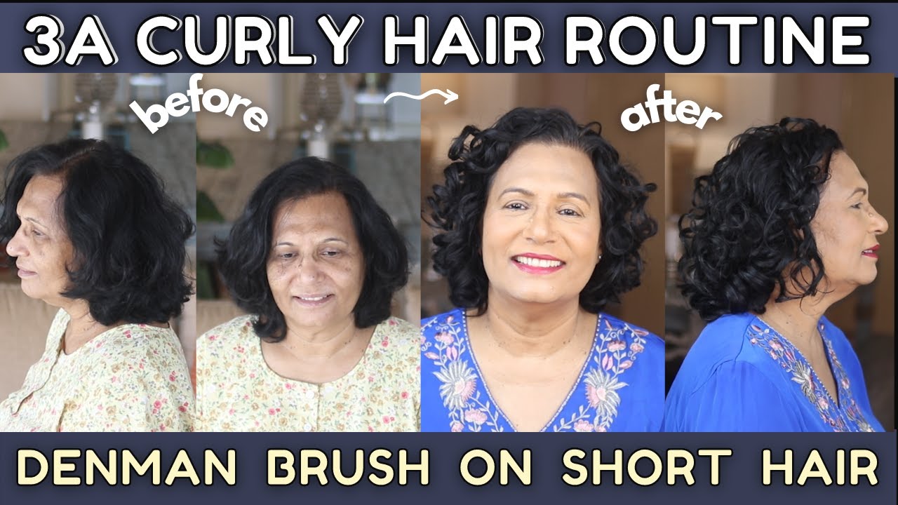 Indian Curly Hair Routine - Denman Brush on Short 3a Hair