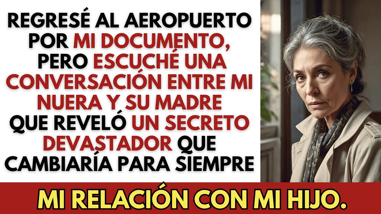Regresé al aeropuerto por mi documento, pero escuché una conversación entre mi nuera y...