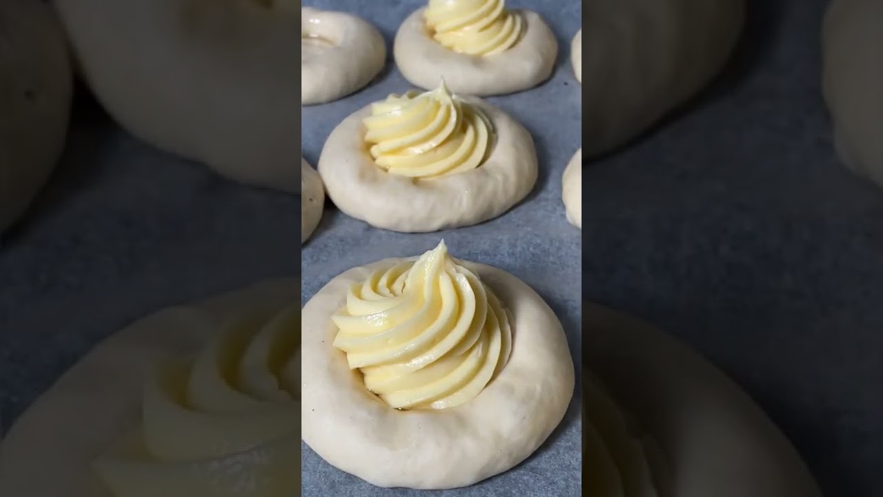 Schnelle Pudding Hefeteig Geb&auml;ck 😍 Weiche Pudding Plunder &hearts; P&S Backparadies #yummy #dessert #rezept