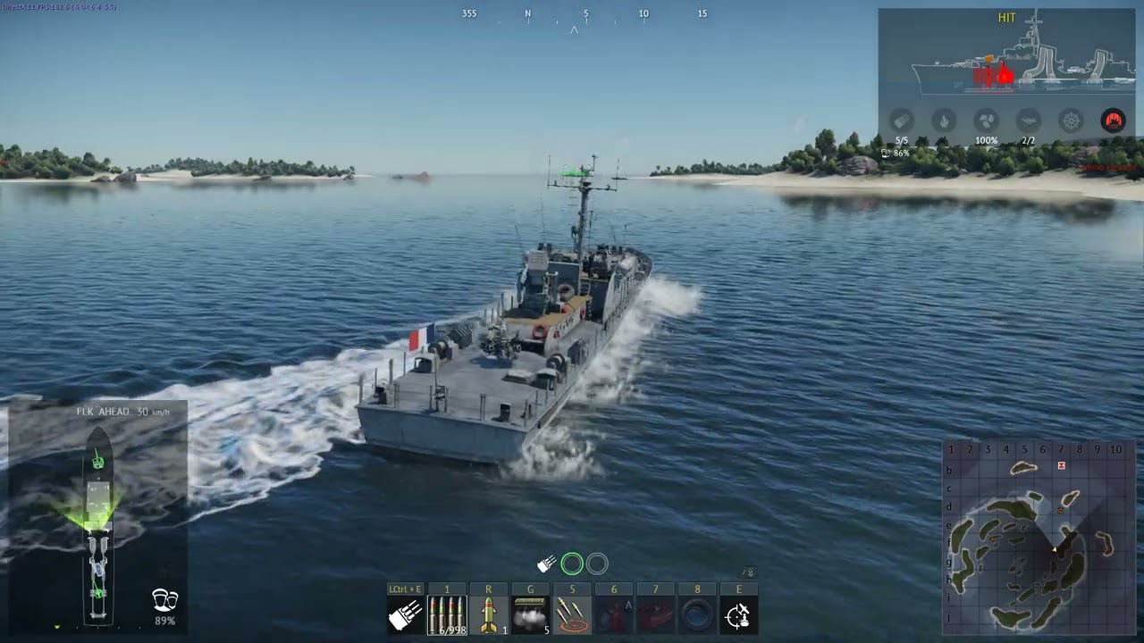 La Combattante test sail