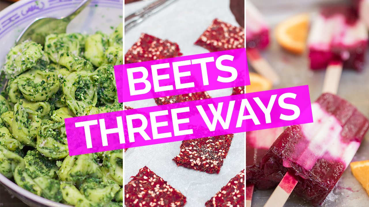 Beets Three Ways: Orange Popsicles, Pulp Crackers, Pesto