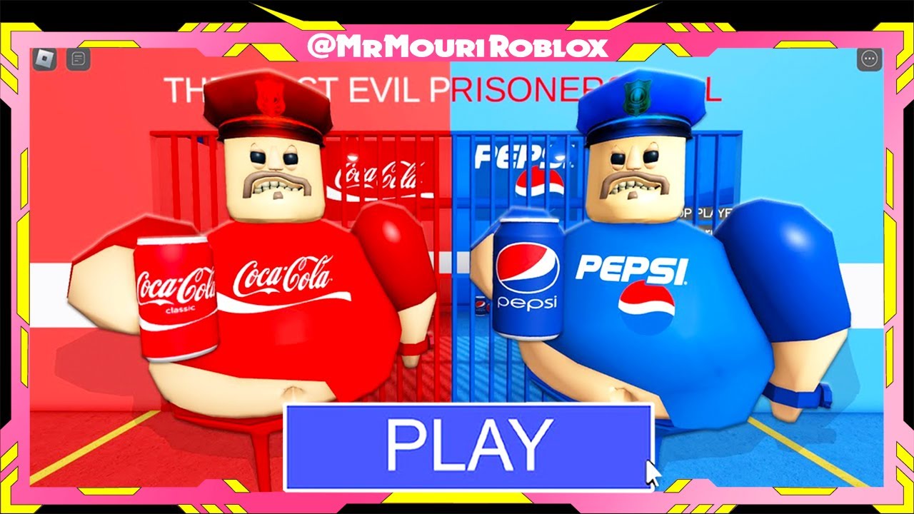 COCA COLA VS PEPSI Epic Barry's Prison Run On Roblox! 🚀 Who Will Win