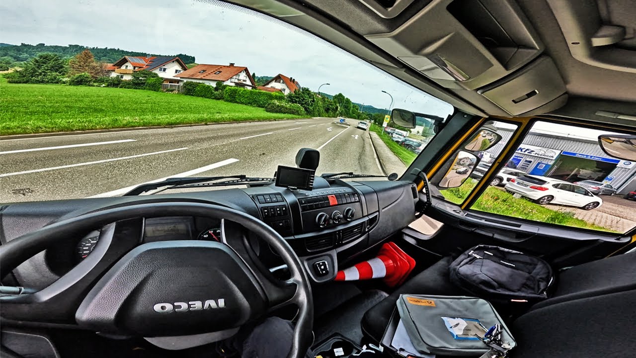 POV ASMR Iveco EuroCargo Truck Driving in Germany – Narrow Streets & Tight Maneuvers GOPRO 4K  #28