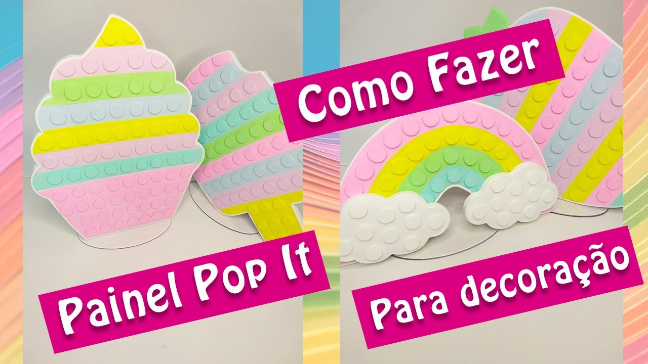 Como Fazer Painel Pop It para Decoração | Criatividades da Dê