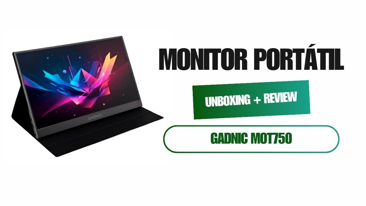 Monitor Portátil Gadnic Full Hd + Funda Protectora 60hz Fps (UNBOXING + REVIEW)
