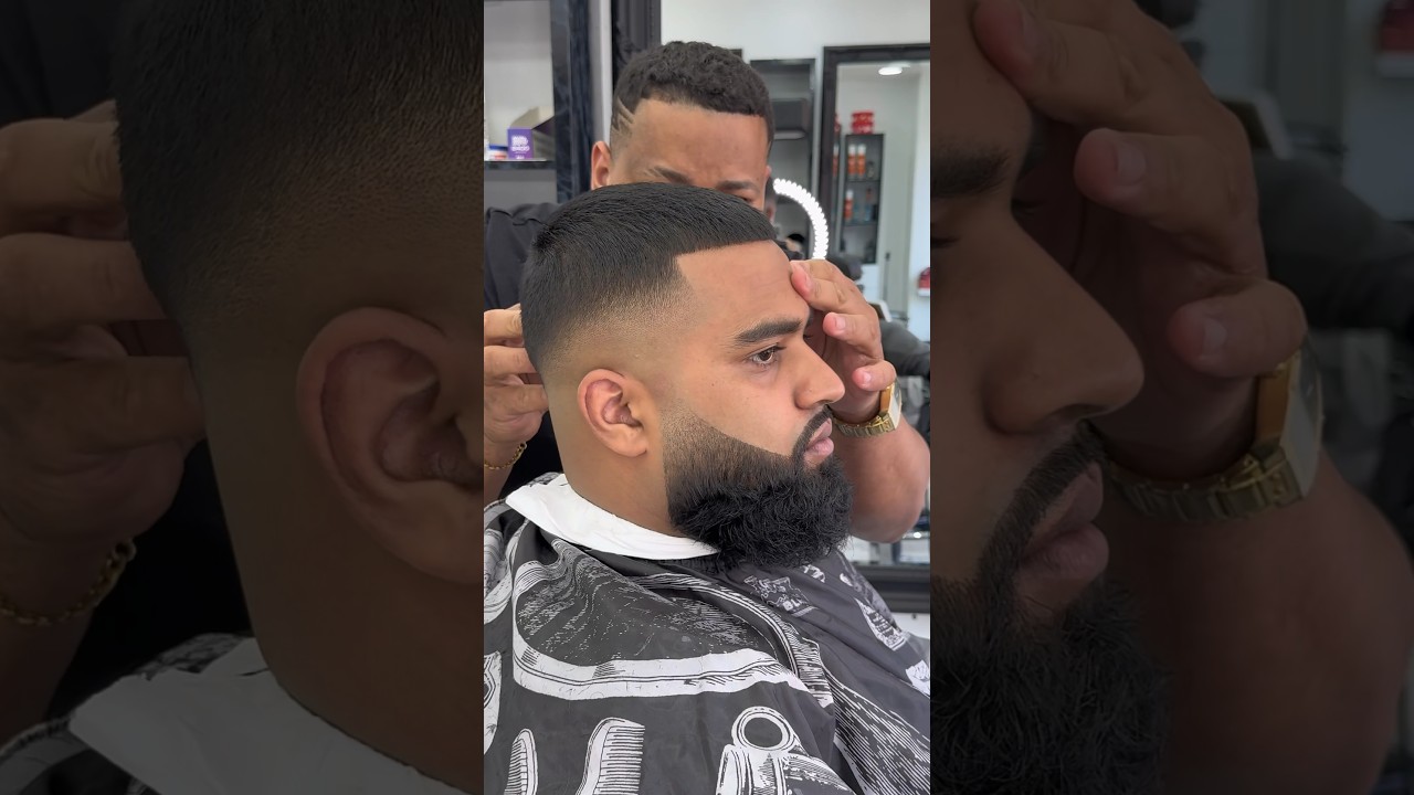 Haircut tutorial medium fade fresh #reels #barbershop #barberlife #barbers #barbering r