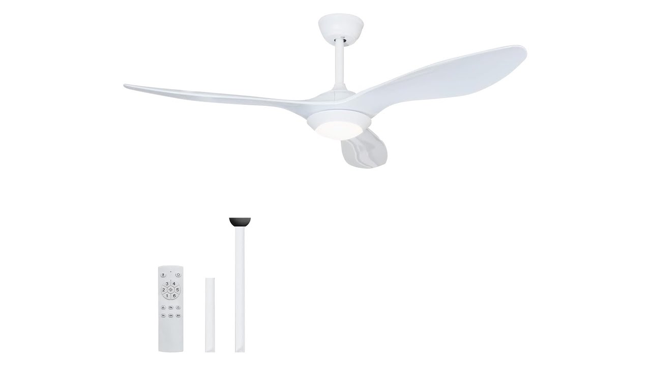 USOR - White ceiling fan with light | fan installation | bedroom ceiling fan recommendation
