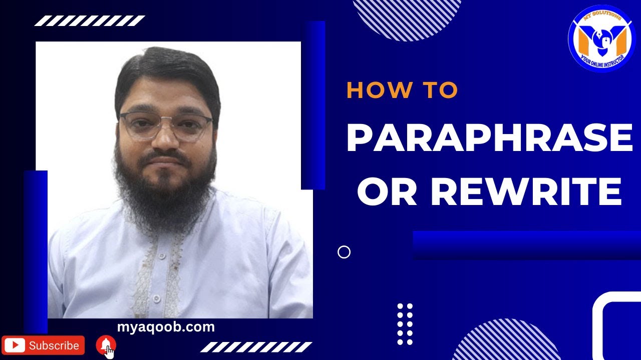 How to Paraphrase or Rewrite Urdu/Hindi Tutorial | MY Solutions #paraphrasing #textrewriting