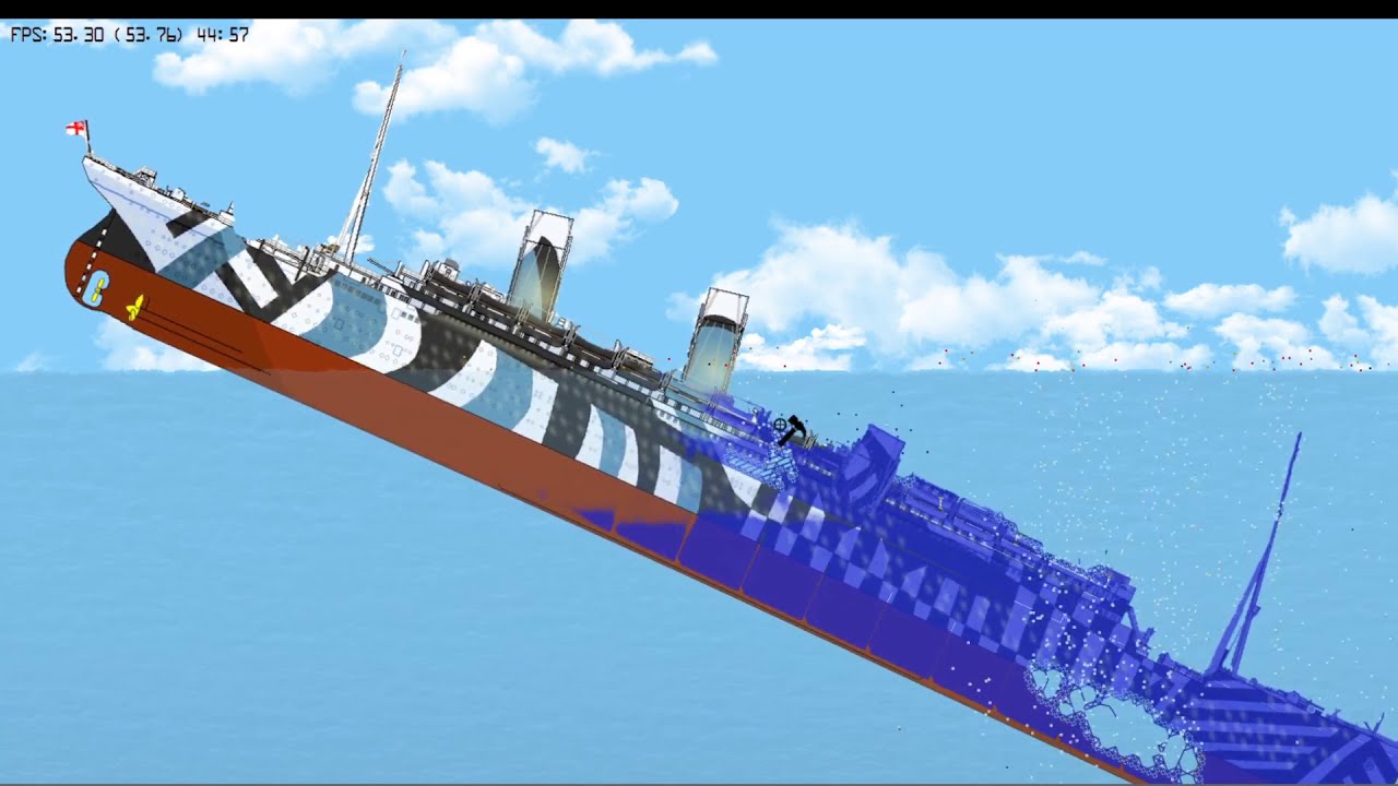 Sinking Olympic in Floating Sandbox then raising it again (Fictional)
