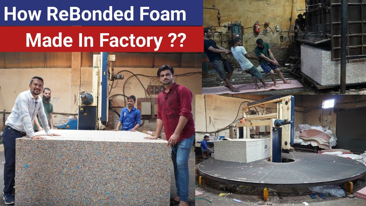 How Bonded Foam is Made in a Factory? Ortho Mattress का फोम कैसे बनता है? Rebonded&Super Bonded Foam