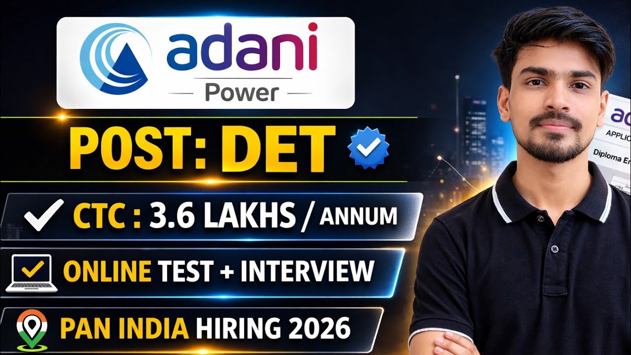 Adani Recruitment 2026। Freshers । Job Vacancy 2026 | Adani Power Recruitment 2026। Latest Jobs 2026