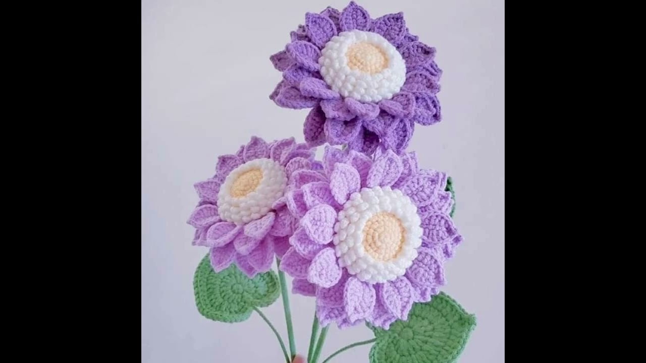 Crochet latest flowers design 2024