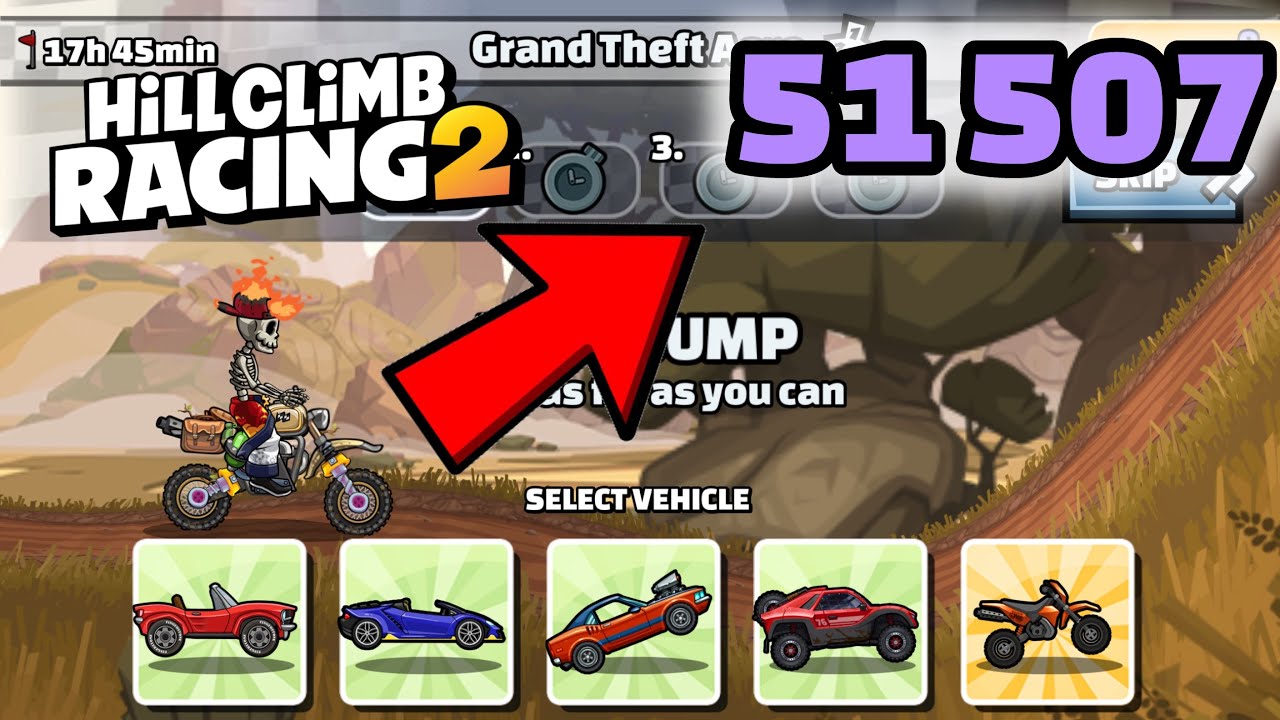 51 507 (51 642) в Grand Theft Aero - Hill Climb Racing 2