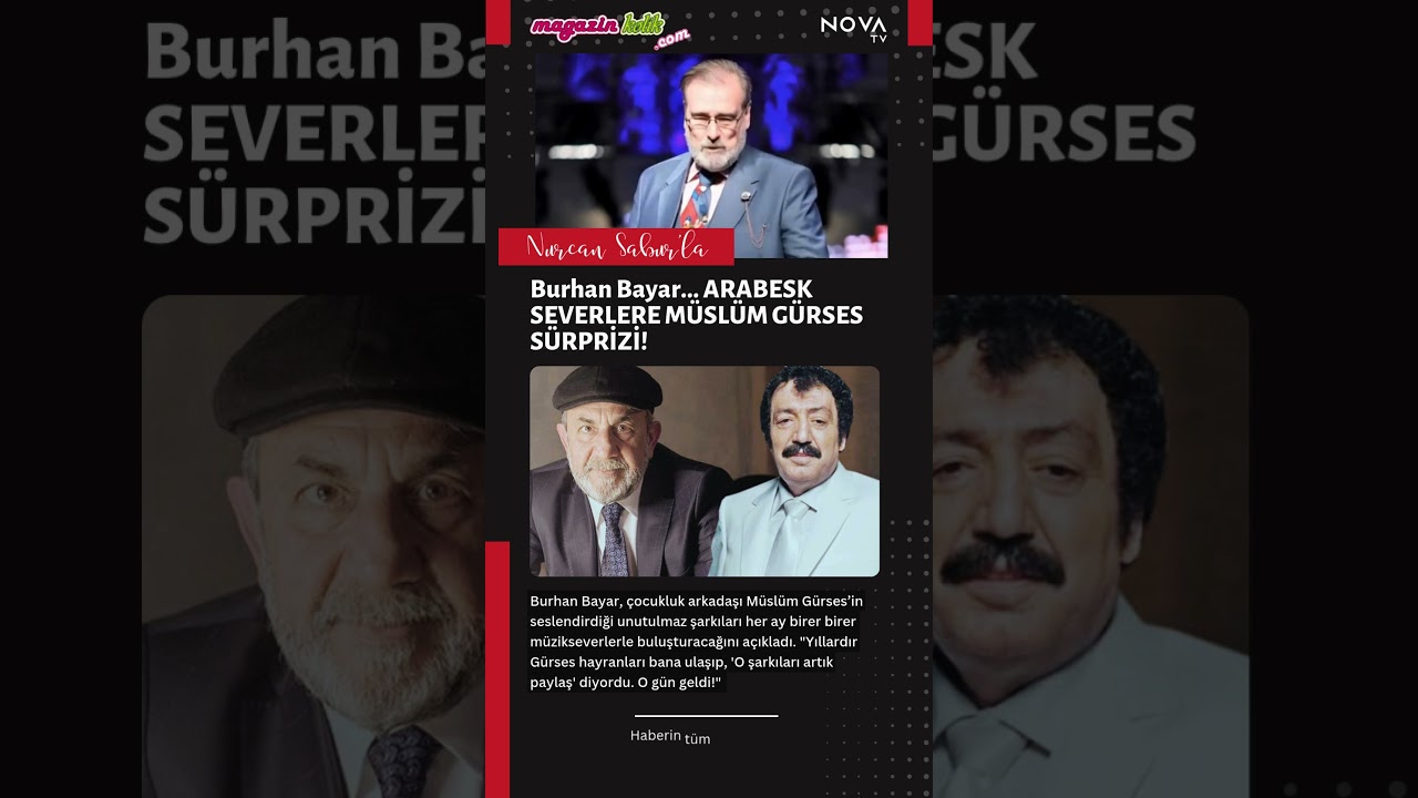 🎶 Burhan Bayar’dan Müslüm Gürses Sürprizi! 🎤 Müslüm Baba Şarkılarıyla geri dönüyor!