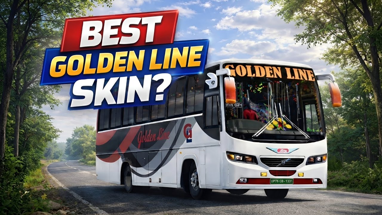 Golden Line New Bus Skin For Bus Simulator Indonesia (2026)