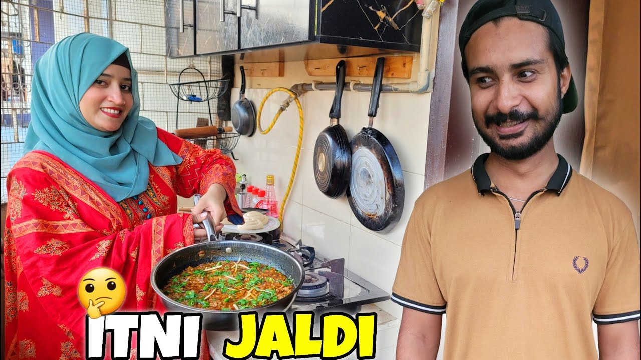Jaldi Mai bana Mazadar Keema😋 | Aj Roza Bht lag raha tha 🥲 | Husband Khush
