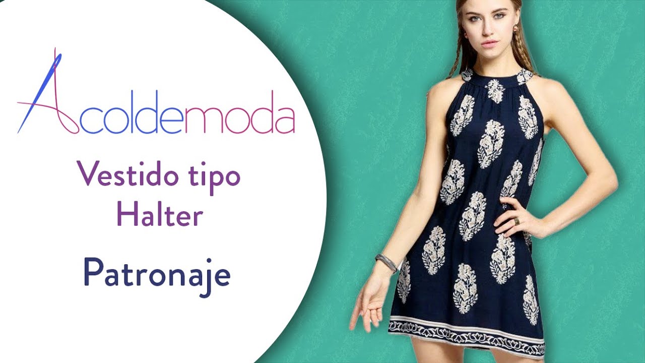 Como hacer el PATRONAJE DE VESTIDO HALTER - DIY - Paso a Paso