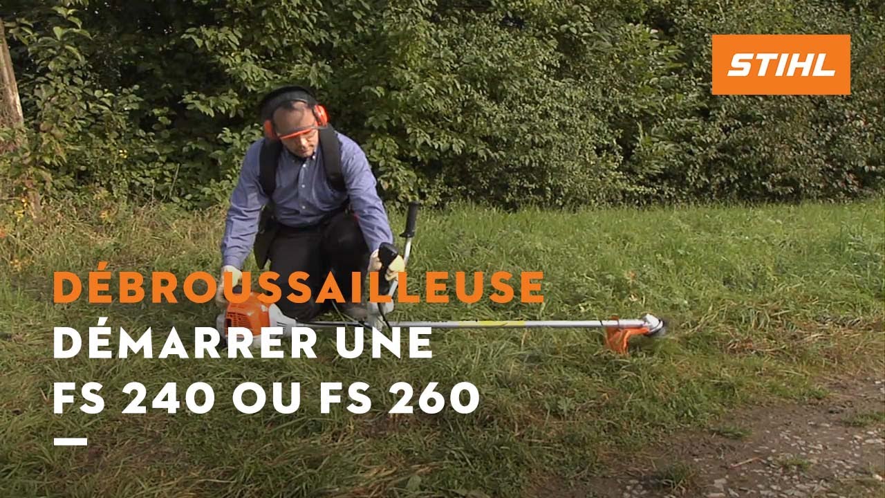 D&eacute;marrer une d&eacute;broussailleuse FS 240 ou FS 260 - Coupe-bordures STIHL