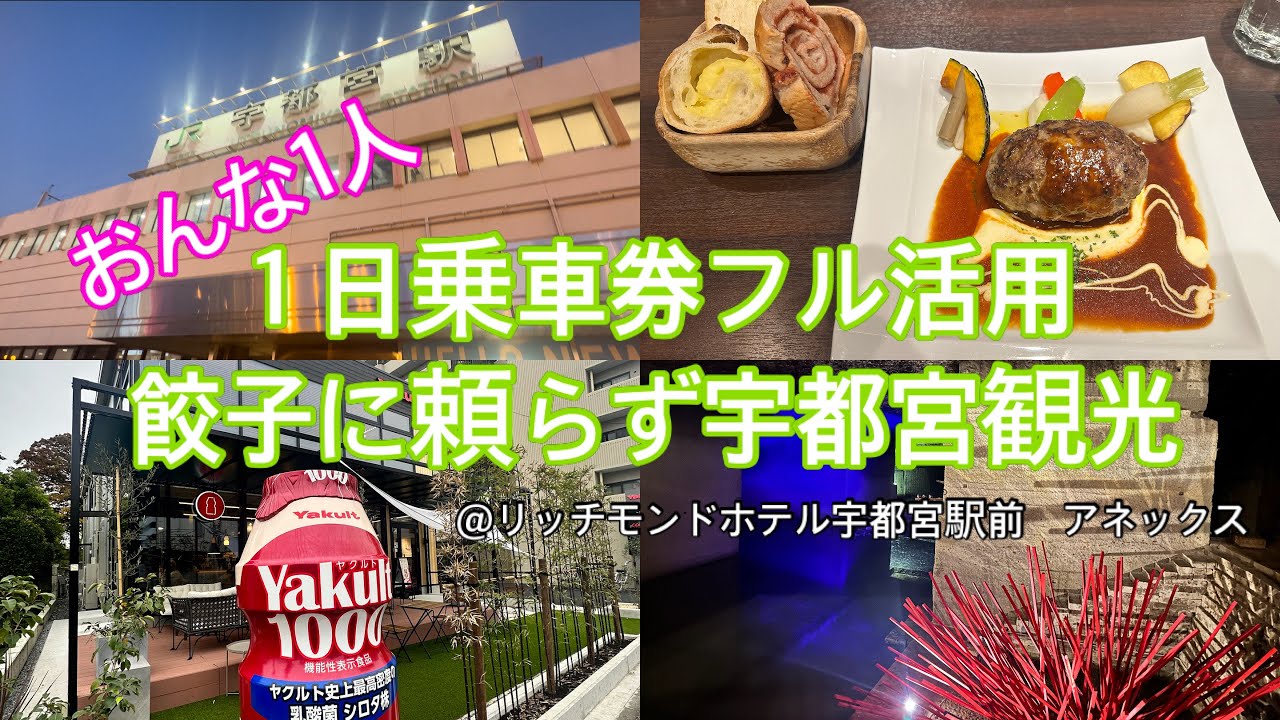 【女ひとり旅】弾丸旅行/餃子だけじゃない！宇都宮観光【宇都宮】