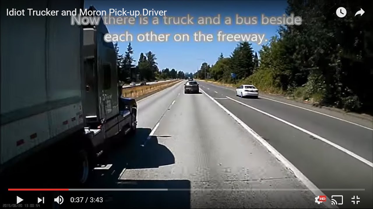 Moron Trucker and Idiot Pick-Up Driver