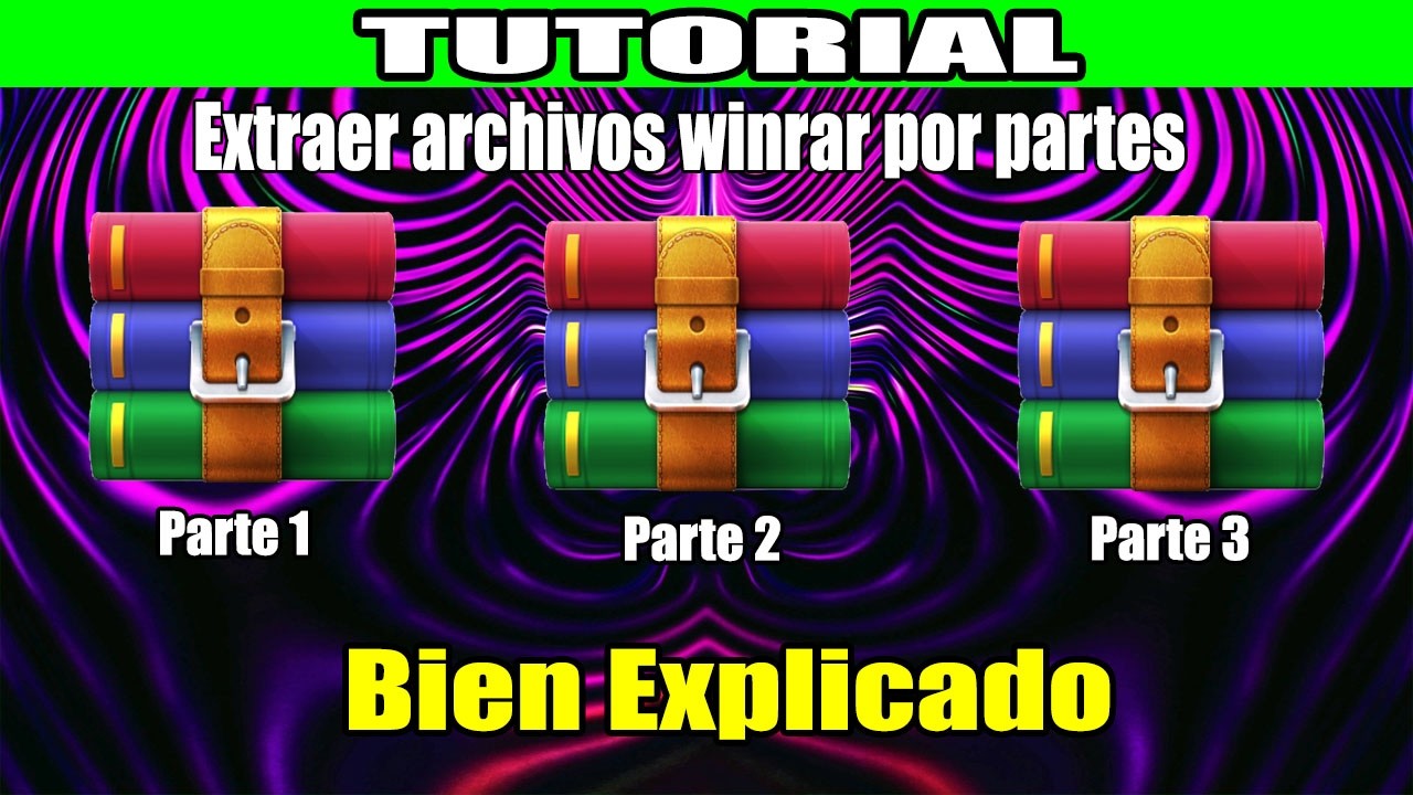 ✅Tutorial como extraer archivos por PARTES en WINRAR | BIEN EXPLICADO ✅